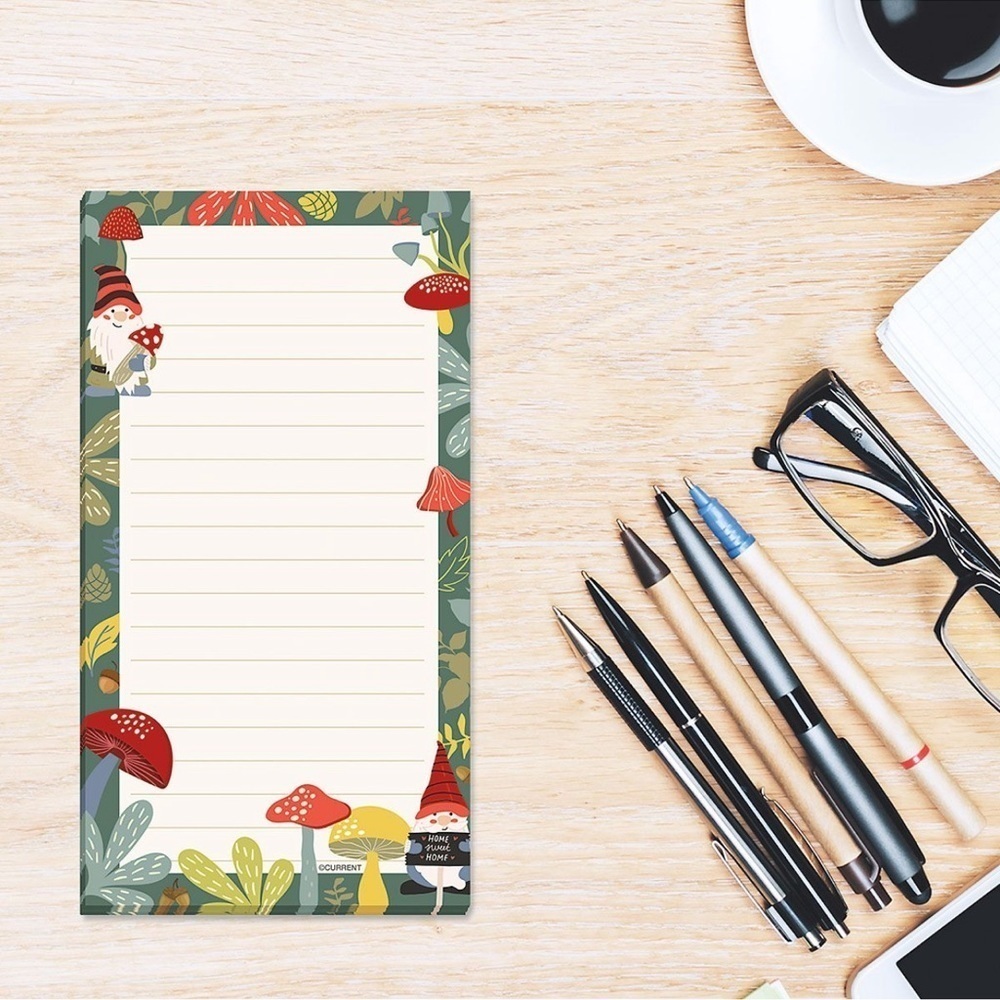 Gnome Mushroom Magnetic Notepad, New, For Bundles Only
